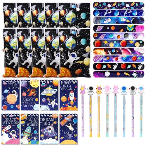 GAROMIA Weltraum Party Mitgebsel Kindergeburtstag Gastgeschenke Kinder mitbringsel kindergeburtstag mit schnapparmband Geschenktüten Notizbuch Pencils für Jungen Mädchen Geburtstagsdeko GAROMIA Weltraum Party Mitgebsel Kindergeburtstag Gastgeschenke Kinder mitbringsel kindergeburtstag mit schnapparmband Geschenktüten Notizbuch Pencils für Jungen Mädchen Geburtstagsdeko von GAROMIA