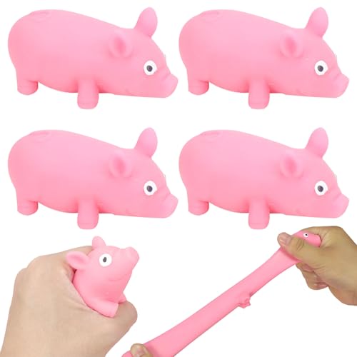 Stress Schwein 4 Stück Anti Stress Spielzeug Schwein Antistress Spielzeug Dekompressions Piggy Rosa Schweinchen Anti Stress Spielzeug Squeeze Toys für Erwachsene Kinder Stress Schwein 4 Stück Anti Stress Spielzeug Schwein Antistress Spielzeug Dekompressions Piggy Rosa Schweinchen Anti Stress Spielzeug Squeeze Toys für Erwachsene Kinder von GAROMIA