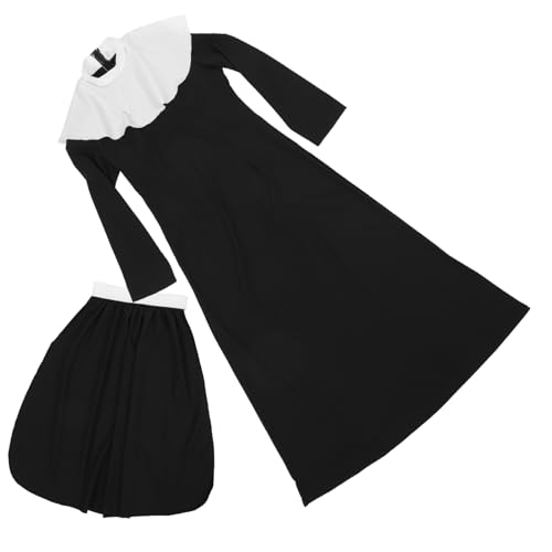 GAROZATION Nonnenkostüme für Frauen nettes Nonnenkleid für Halloween Nonnenoutfit in Übergröße Nonnenkleidung für Frauen Cosplay-Nonnenkostüme Halloween-Party-Outfit von GAROZATION