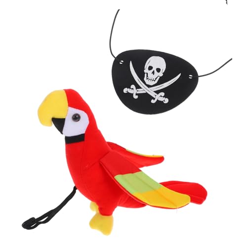 GAROZATION 1 Set Piratenpapagei Kinder Halloween Kostüm Tierkostüme Kostüm Für Kinder Halloween Stoffpapagei Piratenvogel Für Schultervogel Plüschtier Papageien Zur Dekoration von GAROZATION