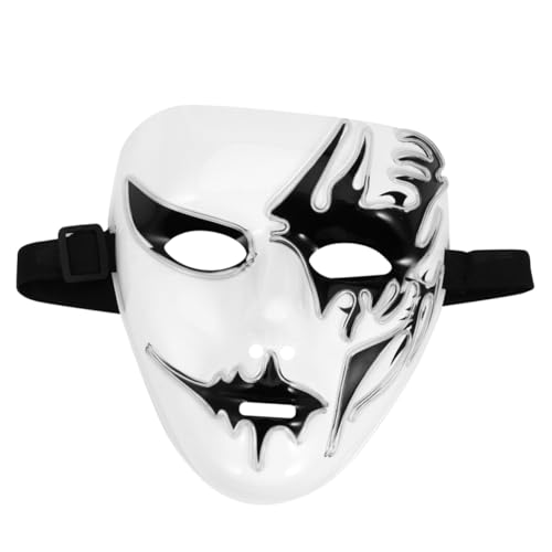 GAROZATION 1 Stück Halloween LED Vollgesichtsmaske Leuchtende Horror Maske Für Erwachsene Und Kinder Perfekte Neon Maske Für Halloween Partys Und Grusel Events von GAROZATION