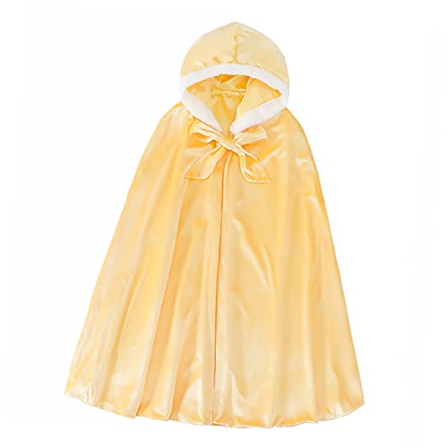 GAROZATION 1Stk Umhang für Maske Halloween mit Kapuze Mäntel Haube camoing kinderfasching Kindergeburtstag Costume Kinderkleider Kleidung Kinderkostüm Mantel Baumwolle Yellow von GAROZATION