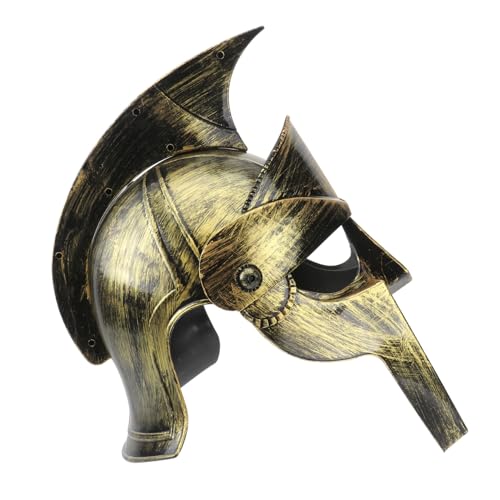 GAROZATION 1stk Krieger Helm Hut Kopfschmuck Cosplay-kopfbedeckung Piratenhelm Wikingerhut Piratenmütze Ochsenhornhelm Kopfbedeckung Aus Ochsenhorn Party-kopfbedeckung Pvc-kunststoff Golden von GAROZATION