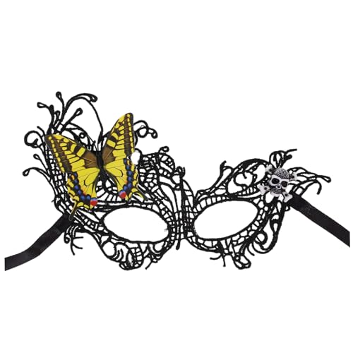 GAROZATION Dekorative Venezianische Augenmaske Aus Spitze Für Damen Perfekt Für Halloween Party Maskerade Kostüm Weiß Halbmaske Eleganter Stil von GAROZATION