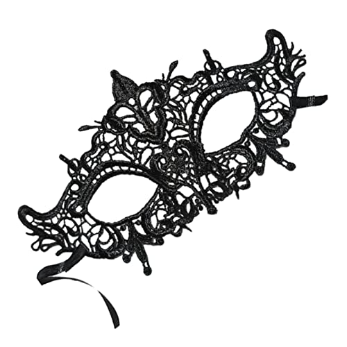 GAROZATION Exquisite Schwarze Spitzenmaske Für Maskerade Augenmaske Für Halloween Und Tanzclub Hochwertige Verkleidung Für Erwachsene von GAROZATION