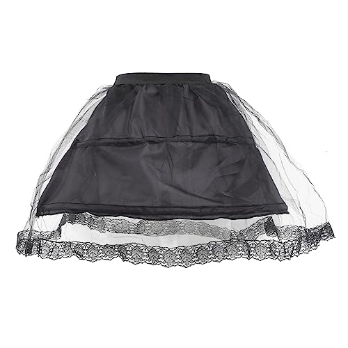 GAROZATION Fischgräten-futter Rock Kleid Petticoat Mädchen Unterrock Elegante Blusen Für Damen Mädchen Petticoat Unterrock Kleid Unterrock Kleid Unterrock Black Nylon von GAROZATION