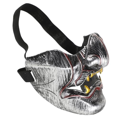 GAROZATION Halbgesichts Prajna Maske Japanischer Hannya Cosplay Masquerade Halloween Kostüm Requisit mit Detailreicher Verarbeitung Komfortabler Sitz und Langlebiges Material GAROZATION Halbgesichts Prajna Maske Japanischer Hannya Cosplay Masquerade Halloween Kostüm Requisit mit Detailreicher Verarbeitung Komfortabler Sitz und Langlebiges Material von GAROZATION