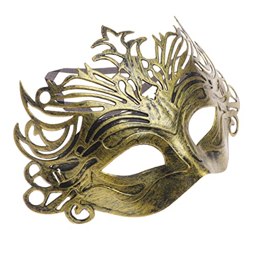 GAROZATION Halloween Maske Aus Antikem Goldene Retro Halbe Gesichtsmaske Für Herren Und Damen Perfekte Verkleidung Für Karneval Ballpartys Und Halloween Dekoration von GAROZATION