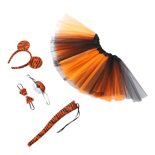 GAROZATION Halloween Tiger Cosplay Plüsch Stirnband mit Ohren Fliege und Tüllrock Weiches Kostümzubehör für Fasching Karneval Maskerade und Fotorequisiten GAROZATION Halloween Tiger Cosplay Plüsch Stirnband mit Ohren Fliege und Tüllrock Weiches Kostümzubehör für Fasching Karneval Maskerade und Fotorequisiten von GAROZATION