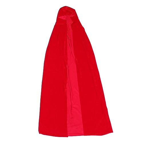 GAROZATION Halloween Umhang 150cm Damen Cosplay Umhang Rot Kostüme Umhang Damen Halloween Kostüme Kapuzenumhang von GAROZATION