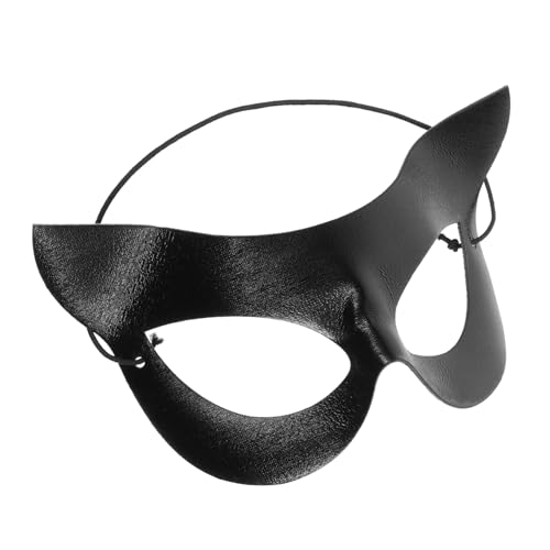 GAROZATION Katzenmaske Halbes Gesicht Für Halloween Schwarze Maskerade Maske Ideal Für Karneval Fasching Und Kostümpartys Elegantes Design Für Einen Aufregenden Look von GAROZATION