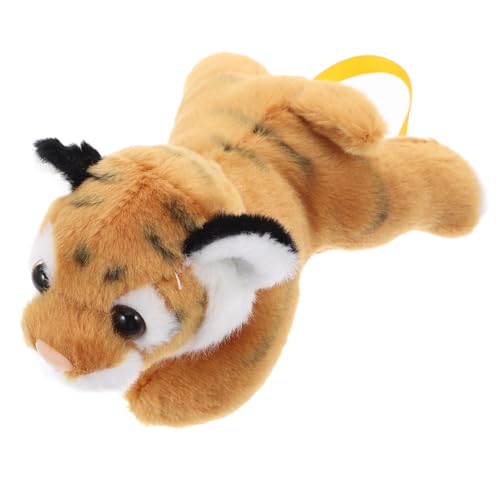 GAROZATION Kleine Tiger-plüschtier-Puppe, Bezaubernde Cartoon-Tiger-förmige Schulterpuppe Für Dschungel-partygeschenke, Realistische Stofftier-Kollektion von GAROZATION