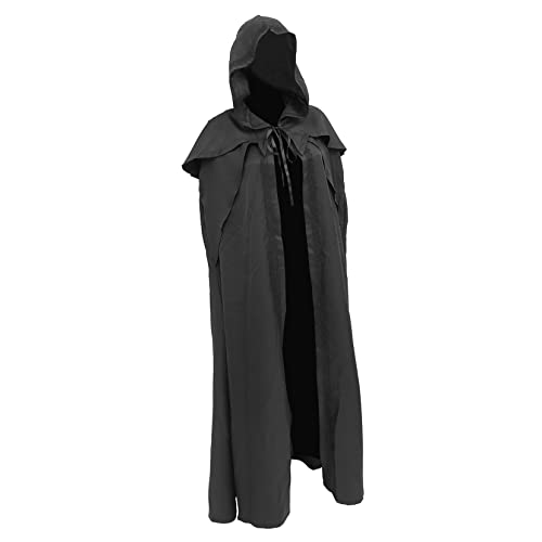 GAROZATION Halloween Kapuzenrobe Cape Herren Schwarz Cosplay Kostüm Einteiler Cosplay Party Kostüme von GAROZATION