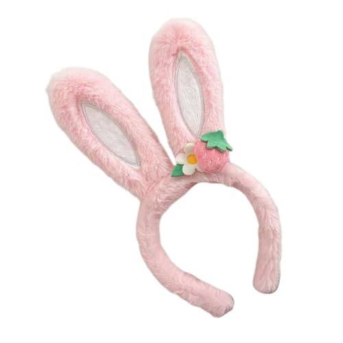 GAROZATION Lustige Kopfbedeckung Üßes Bunny Ohren Haarband Aus Üsch Für Ädchen Tier Kostü Haarschmuck Für Karneval Cosplay Und Geburtstagsfeiern Fluffy Cartoon Hase Ohren Stirnband Kinder Haarreif von GAROZATION