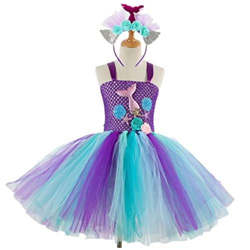 GAROZATION Mädchenrock kinder prinzessinnen kleider kinderkleider festival dress princess dress dress Kostüme Meerjungfrauenkleid für Tutu-Rock für Mädchen Meerjungfrauenrock für Kinder von GAROZATION