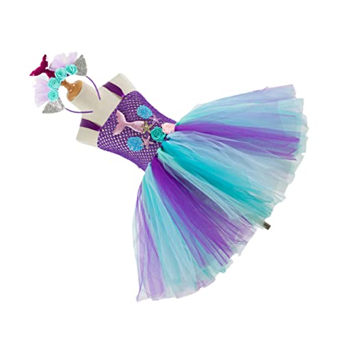 GAROZATION Polyester Meerjungfrau Tutu Rock Prinzessin Kleid Party Wear für Geburtstag -5y Hd93434 von GAROZATION