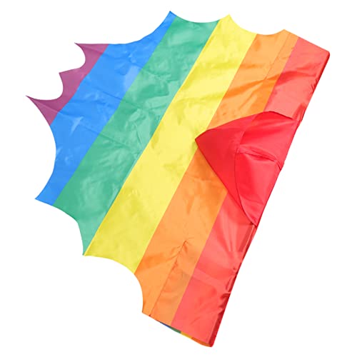 GAROZATION Paraden Kostüm Fröhlich LGBTQ-Flagge Party dekorativer Regenbogenumhang Stolz Umhang Gay Pride Accessoires regenbogenfahne LGBT-dekorationsumhang Regenbogen-Umhang Polyester von GAROZATION