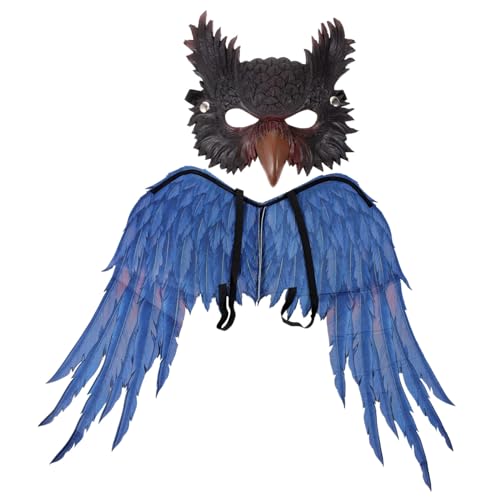 GAROZATION Party Kostümzubehör Vogelflügel Kostüm Masken up Eulenkostüm Karnevalspartymaske Maske Halloweenkostüm Halbmasken Cosplay Dress Eule Partyzubehör Eulenflügel Partygeschenk von GAROZATION