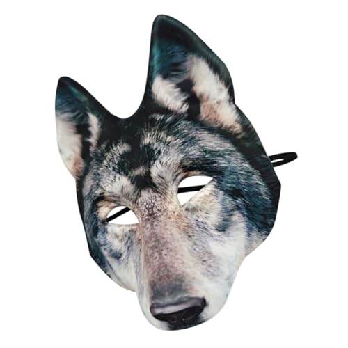 GAROZATION Realistische Wolf Maske mit Verstellbarem Kopfband Atmungsaktiv und Unisex Tiermaske für Halloween Kostüm Maskerade Cosplay und Party Passend für Verschiedene Kopfgrößen GAROZATION Realistische Wolf Maske mit Verstellbarem Kopfband Atmungsaktiv und Unisex Tiermaske für Halloween Kostüm Maskerade Cosplay und Party Passend für Verschiedene Kopfgrößen von GAROZATION