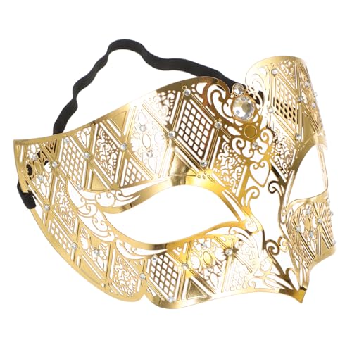 GAROZATION Strassverzierte Halbsicht Maske Für Maskerade Partys Elegante Metallmaske Für Damen Und Herren Ideal Für Karneval Halloween Und Festliche Anlässe Vielseitiges Party von GAROZATION