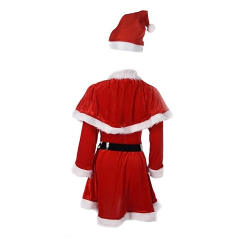 GAROZATION Weihnachtsmann Kostü Für Erwachsene Santa Claus Outfit Für Festlichkeiten Karneval Und Partys Inkl Passendem Hut Festliche Kleidung Für Weihnachten Und Aufführungen von GAROZATION