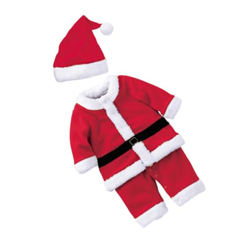 GAROZATION Weihnachtsmann Kostüm Set Für 70 Cm Inklusive Weihnachtsmütze Und Kleidung Für Jungen Perfekt Für Weihnachtsfeiern Cosplay Und Festliche Anlässe von GAROZATION