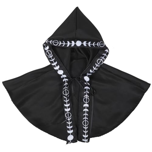 GAROZATION mittelalterliche Umhanghaube mittelalterlicher Umhang Halloweenkostüm Kostüm für Jungen Kapuzenmantel Halloween umhang Halloween Costume mittelalterliche Haube Cosplay Kapuze Stoff von GAROZATION