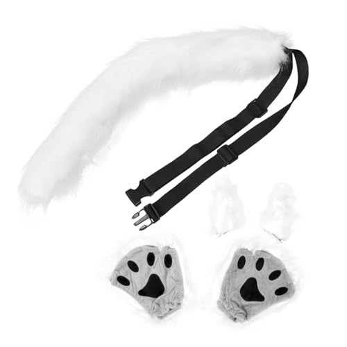 GAROZATION Schwarze 1 Set Üsch Katzen Cosplay Zubehör Für Halloween Party Tierohren Katzenschwanz Für Niedliches Tier Cosplay Accessoire Katzen von GAROZATION