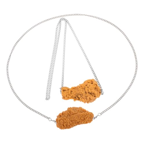 2St kreative Halskette lustige Accessoires mockin jungenschmuck wischtelgeschenk Chicken Lebensmitteldekorationen Lebensmittelverzierung Hühnerhalskette Hip-Hop-Halskette PVC GARVALON von GARVALON