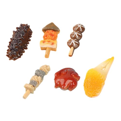 6 Stück Simuliertes Essen Puppenhaus Landschaft Snack Ornament Puppenessen Mini Snack Ornament Winziges Snack Modell Mini Snack Modell Mini Snack Dekoration Snack Für GARVALON von GARVALON