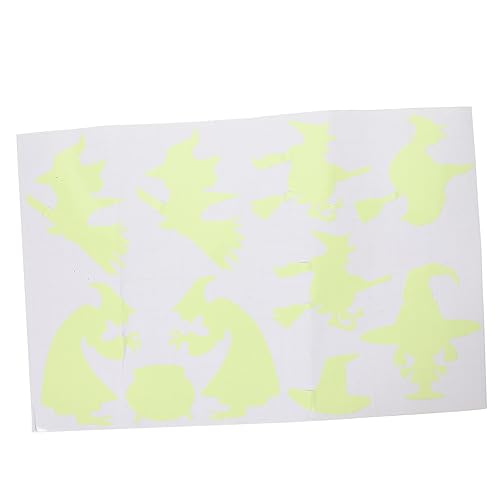 GARVALON 1 Blatt Halloween Witch Glow-in-The-Dark Aufkleber Horror-wandtattoo Blutiges Wandtattoo Fluoreszierende Aufkleber Leuchtende Aufkleber Wandaufkleber Das Haustier Green von GARVALON