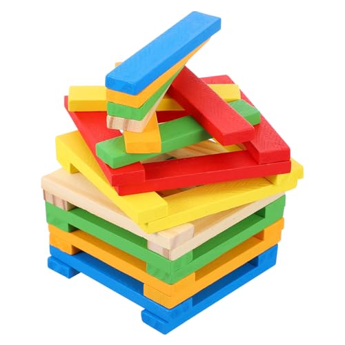 GARVALON 1 Holzblock Kinder Holzspielzeug Kinder Puzzle Bauklötze Gehirnspielzeug Montessori-Lernspielzeug Lernspielzeug zum Stapeln interessante Bausteine ​​Spielzeug hölzern Colorful von GARVALON