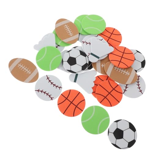 GARVALON 1 Packung Ballaufkleber Zur Balldekoration, DIY Sportball Aufkleber, Sportball Mottoparty Dekorationen, Sportball Eva Aufkleber, Selbstklebende Ballaufkleber, Eva Baseball von GARVALON