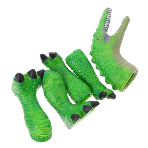 GARVALON 1 Satz Dinosaurier-Fingerpuppe Handpuppen Spielzeuge Märchenhafte Zeitpuppe Tierkopfpuppen Dino kinderspielzeug saurier Spielzeug Handpuppe für Kinder Handklauenspielzeug Vinyl von GARVALON