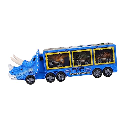 GARVALON 1 Satz Dinosaurier-LKW Kinderautos Spielzeug Trägheitsauto Kinderspielzeug Autospielzeug Für Kinder - Hinteres Spielzeugauto Kindertierspielzeug Elektro-LKW Plastik Blue von GARVALON