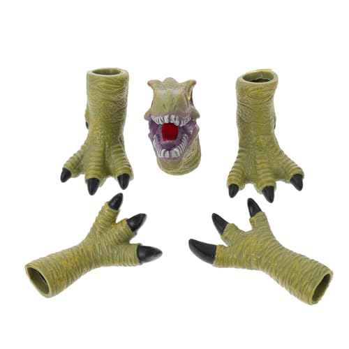 GARVALON 1 Satz Dinosaurier-fingerpuppe Handpuppen Für Kinder Rollenspielspielzeug Lebensechtes Handpuppenspielzeug Tiere Marionette Tierische Handpuppe Bade Fingerpuppen Für Kinder Vinyl von GARVALON