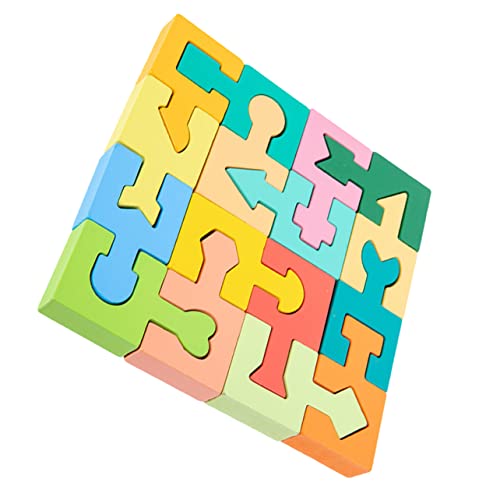 GARVALON 1 Satz Form Passende Blöcke Kleinkind-Form-Puzzle Holzspielzeug Für Kinder Spielzeuge Aus Holzklötzen Frühes Lernspielzeug Pädagogisches Puzzlespielzeug Passendes Spielzeug Hölzern von GARVALON