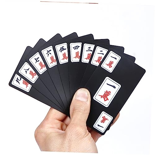 GARVALON 1 Satz PVC-Poker pokerkarten Spielkarten Poker Sets Deck of Cards Poker Deck Waterproof Playing Cards Poker Cards traditionelles Spielspielzeug Kartenpoker Black von GARVALON