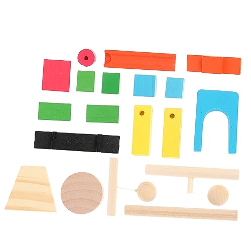 GARVALON 1 Set 19pcs Kinder Domino-blöcke Spielzeug Holzbausteine ​​Spielzeug Kit von GARVALON