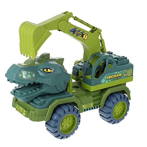 GARVALON Dinosaurier Spielzeug Für Jungen Und Mädchen Pull-Back Dinosaurier Auto Schiebe LKW Sicher Kunststoff Material Spielzeug von GARVALON