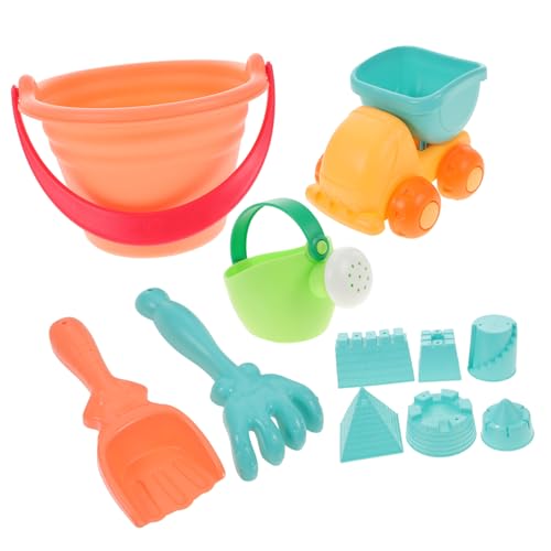 GARVALON Sandspielzeug Set Für 11 Teiliges Softgummi Strandspielzeug Mit Großem Eimer Badespaß Und Sandkastenspaß Für Jungen Und ädchen Ideal Für Den Sommer Am Strand Oder Im Garten von GARVALON