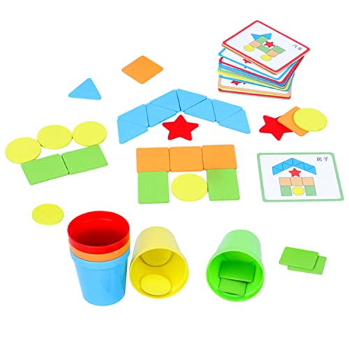 GARVALON 1 Set Farbsortierspielzeug Pädagogisches Kleinkindspielzeug Rayan Spielzeug Für Kinder Montage Entwirrungsrätsel Kleinkind Stapelspielzeug Pädagogisches Montessori Tangram von GARVALON