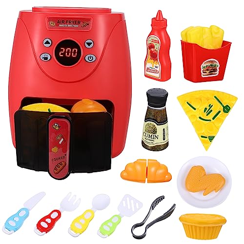 GARVALON 1 Set Heißluftfritteuse Mit Farbwechsel Kochen Zubehör Air Fryer Spielset Für Kreatives Rollenspiel Der Küche Ideal Für Ab 3 Jahren von GARVALON