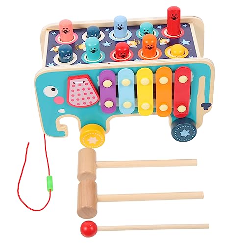 GARVALON 1 Set Holzhammer Schlagspielzeug Pädagogisches Xylophon Mit Handkoordinationsspiel Für Kleinkinder Ideales Lernspielzeug Zur Der Motorischen Fähigkeiten Und von GARVALON