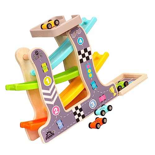 GARVALON Pädagogisches Spielzeug Für Jungen Und Mädchen 1 Set Holz Track Auto Spielzeug Auto Spielzeug Spaß Sicher Für von GARVALON