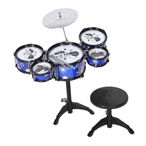 GARVALON 1 Set Kleinkind Trommel Set Mini Jazz Drum Kit Für Kind Realistische Und Robuste Baby Musical Instruments Tragbare Kleine Kunststoff Drum Set Spielzeug von GARVALON