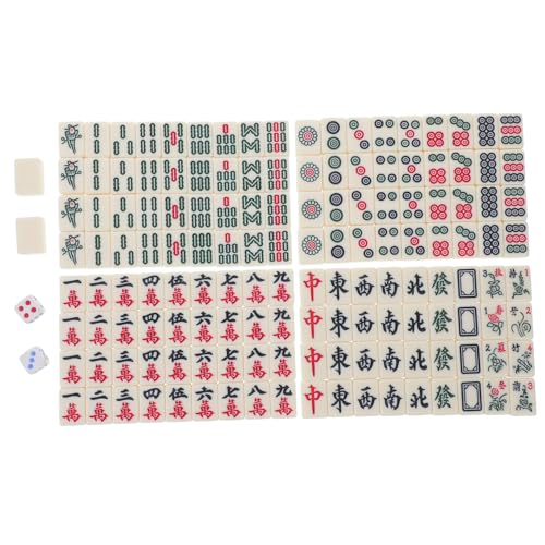 GARVALON 1 Set Mini Mahjong Miniatur Mahjong Kit Reisespiel Requisite Mahjong Spielzeug Tragbares Mahjong Kleines Mahjong Kit Mahjong Requisiten Mahjong Für Zuhause Chinesisches von GARVALON