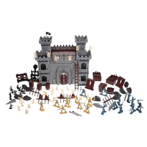 GARVALON 1 Set Piratensoldat Spielzeug Ritter Actionfiguren Spielzeug Piratenspielzeug Für Jungen Piratenspielset Piratenbausatz Piratenschloss Spielzeug Piratenzubehör Kunststoff von GARVALON