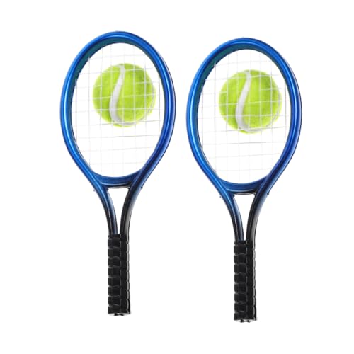 GARVALON Mini-tennisschläger-Set für Kinder Spielzeug-tennisschläger Dekorbälle Süßes Tennisschläger-Set für Das Puppenhaus von GARVALON