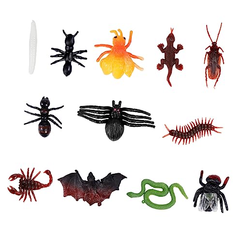 GARVALON 100 Stück Halloween Streichspielzeug Set Simulation Insekten Spinnen Und Skorpione Für Gruselige Deko Und Streiche Ideal Für Halloween Partys Und Scherzartikel von GARVALON